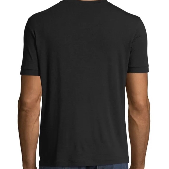 Armani Collezioni Black crew neck Tee, short sleeve viscose/spandex light XXL, - Picture 2 of 5